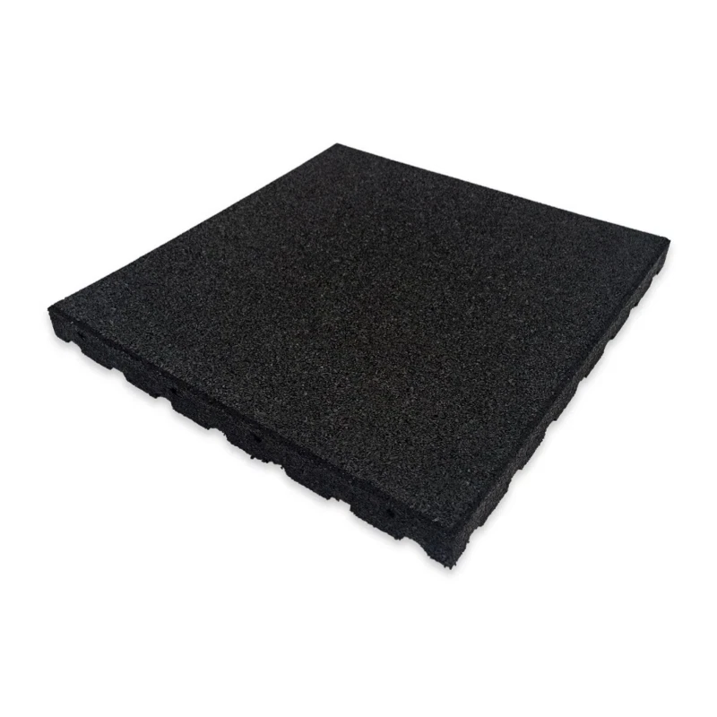 Caucho Hueco LOSETA DE CAUCHO 50x50 | TACO DE APOYO | 40mm |  Negro | DENSIDAD STANDARD